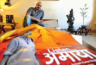 Director of Listen Amaya Avinash Singh at his residence in Mumbai