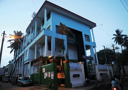 The controversial building of the Taha Education Trust is located on encroached Wakf property.