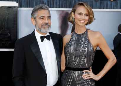 Stacy Keibler and George Clooney