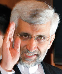 Iran's Supreme National Security Council Secretary and chief nuclear negotiator Saeed Jalili gestures as he arrives for a news conference in Almaty on Wednesday. World powers ended two days of talks with Iran on Wednesday with no sign of a breakthrough, and the two sides have agreed to meet at expert level in Istanbul next month and to hold further high-level negotiations in Kazakhstan in April. 