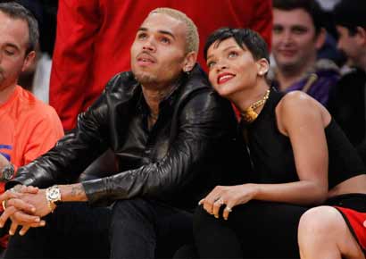 Rihanna with Chris Brown.