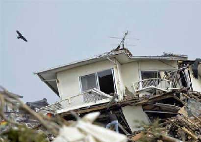 Destruction in Japan.