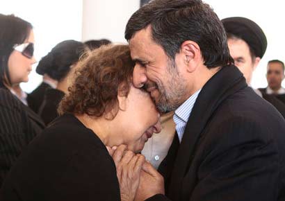 Mahmoud Ahmadinejad of Iran with Hugo Ch�vez's mother, Elena Fr�as, at her son's funeral last week in Caracas. Image courtesy: Marcelo Garcia/Miraflores Press Office, via Associated Press President 