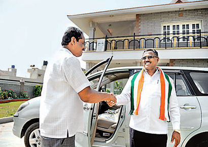 Manjunath, ex-gunman of former CM SM Krishna, is likely Congress ticket aspirant from Dasarahalli.