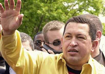 A file photo of Hugo Chavez.