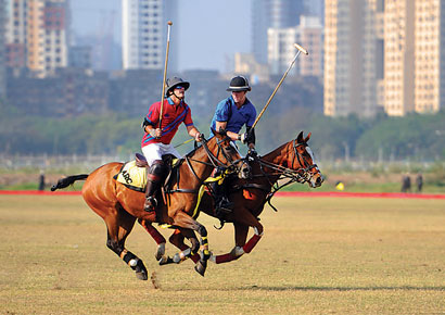 A polo exhibition match at Mahalaxmi on Friday.