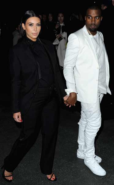 Kanye West and Kim Kardashian 