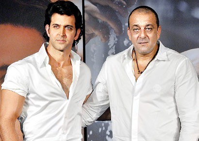 Hrithik Roshan and Sanjay Dutt