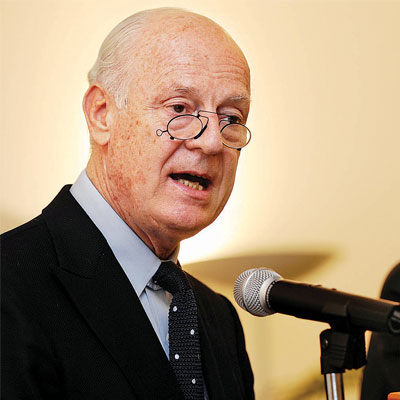 Italy's junior foreign minister Staffan de Mistura.
