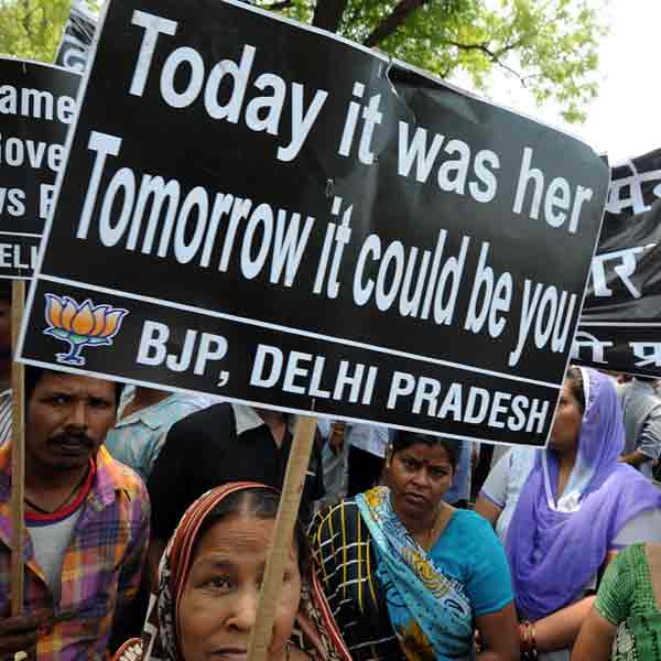 Pics: People take to the streets in protest against rape of five-year-old in Delhi