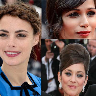 5 stunning 'Pin Up' Hairdos at Cannes. Emma Watson, Marion Cotilard and Freida Pinto