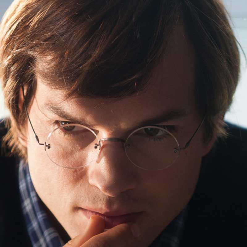 Ashton Kutcher as Steve Job in the upcoming biopic <i>Jobs.</i>
