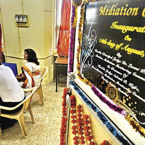 The mediation clinic at Bandra family court.