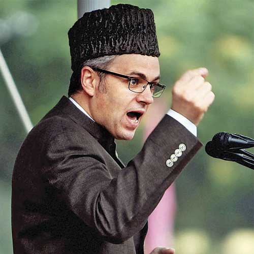 Omar Abdullah during Independence day celebrations in Srinagar.