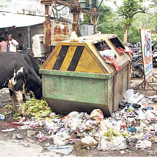 Garbage stays in dustbins due to payment dispute Latest News