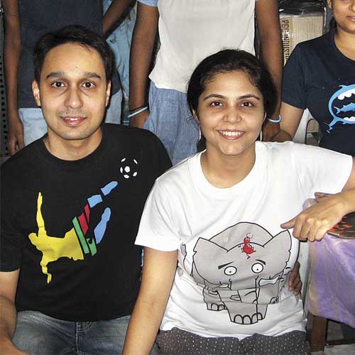 Bhagyashree Dixit, founder, SheepStop.com, with her business partner Parag Dixit