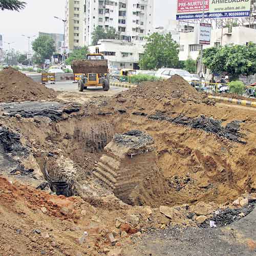 A recent cave-in at Mansi circle