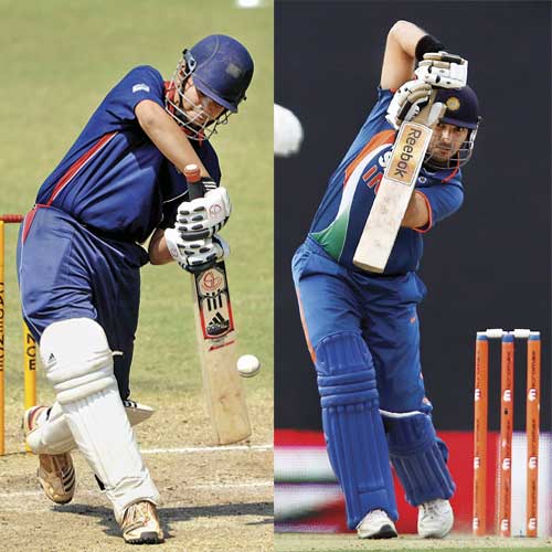 Arjun Tendulkar and Yuvraj Singh