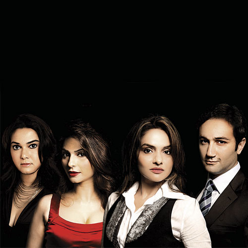 Divya Palat, Tanishaa Mukerji, Madhoo Shah and Aditya Hitkari in the play.