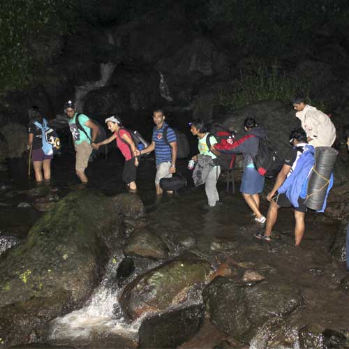 Trekking in the night. Image Courtesy: Bertram Fonseca