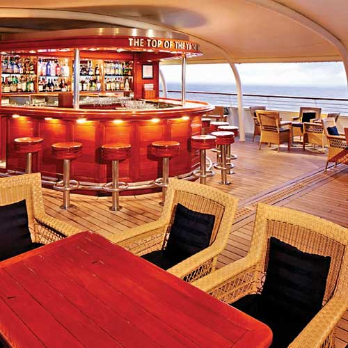 The lounge aboard the luxury yacht Sea Dream.