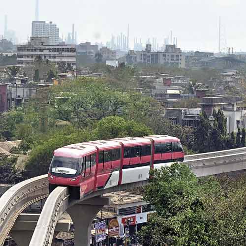 The Mumbai monorail.