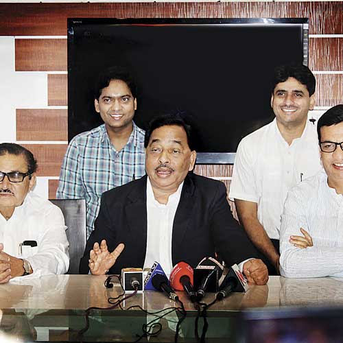 Industries minister Narayan Rane was in the city on Friday.