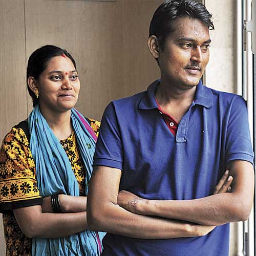 Nisha Vani with her brother Nilesh Bhaisade.