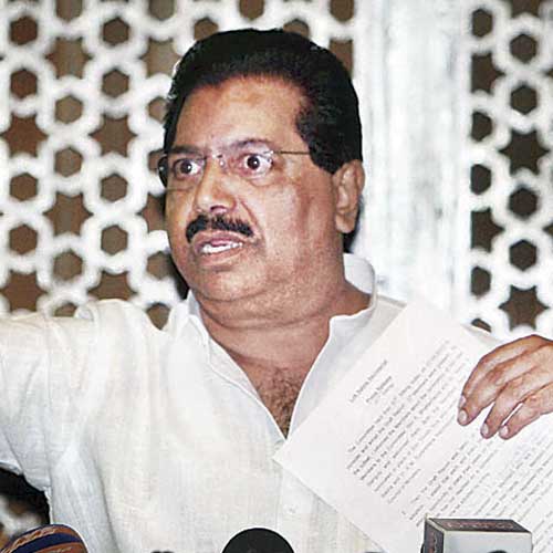 PC Chacko addresses a press conference in New Delhi on Friday.