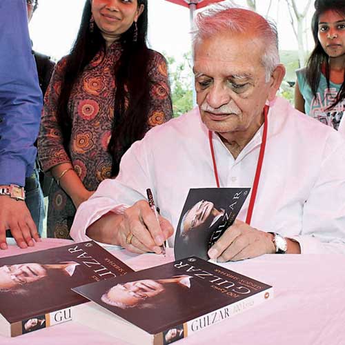 Poet and lyricist Gulzar at the second day of Bangalore Literature Festival at Electronics City on Saturday.