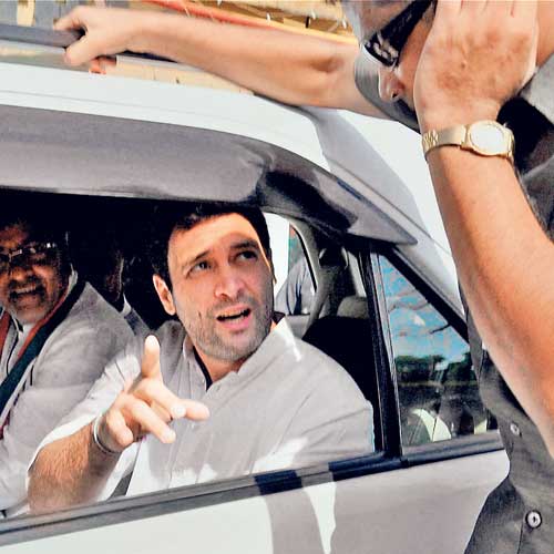 Rahul Gandhi in Rajkot on Friday