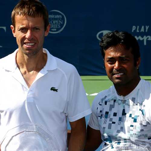Leander Paes with Daniel Nestor.
