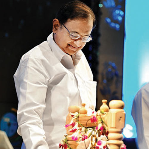 FM P Chidambaram at State Bank of Mysore on Saturday.