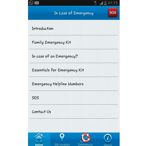 A screenshot of the app