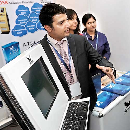 Visitors at Bangalore ITE.biz 2013 on Wednesday.