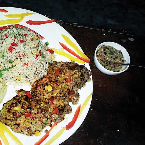 The Grilled fish in pepper sauce