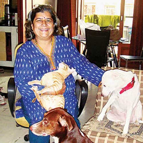 Dr Nandini Kulkarni with her pets at her residence