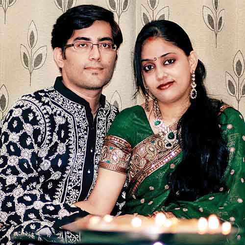 Gaurav and Pallavi Mishra prepare a grand meal for their relatives who drop in at their home during the festival.