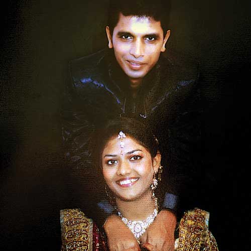Jayesh Raut and wife Trupti in happier times.