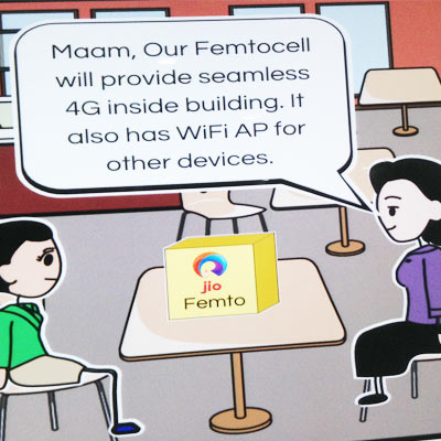 Promo slide for Jio 4G