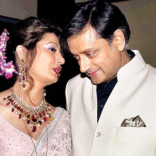 Shashi Tharoor and his wife Sunanda Pushkar