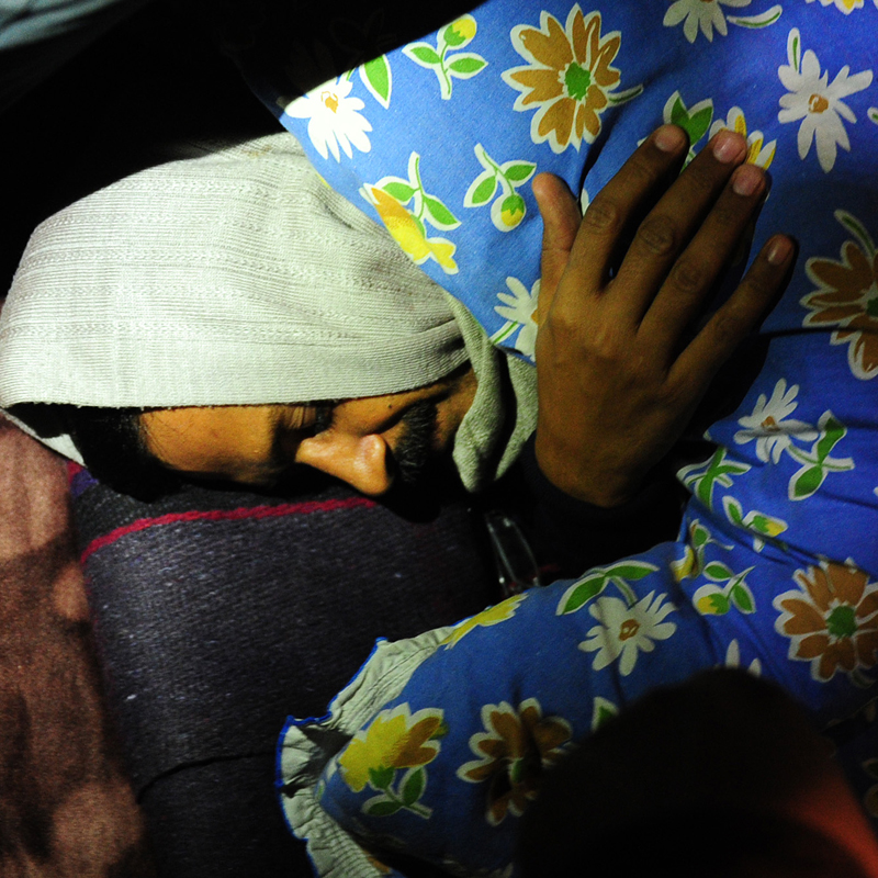 Delhi Chief Minister Arvind Kejriwal rests during his dharna demanding action against police personnel for alleged dereliction of duty at Raisina Road, near Rail Bhavan in New Delhi on Monday.