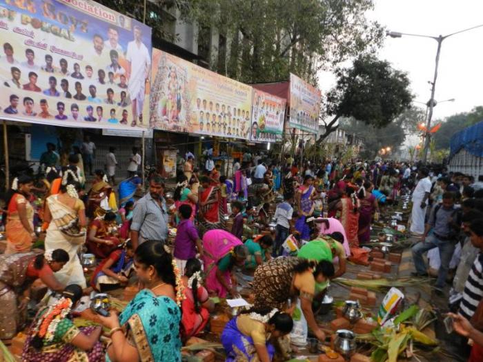 tamilians-throng-dharavi-s-90-feet-road-to-celebrate-pongal