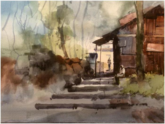 Nashikbased artist portrays nature through his recent paintings