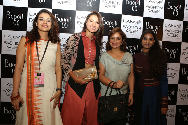  - 220986-l-r-designer-shruti-sancheti-gauhar-khan-nina-lekhifounder-baggit-designer-vaisahli-s-at-baggit-s-lfw-collection-launch