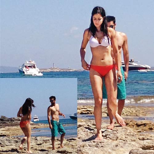 Ranbir Kapoor-Katrina Kaif snapped at a beach in Spain - 500 x 500 jpeg 39kB