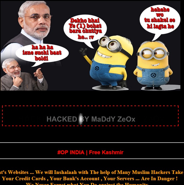 Hackers target Press Club of Indias website and target Narendra.