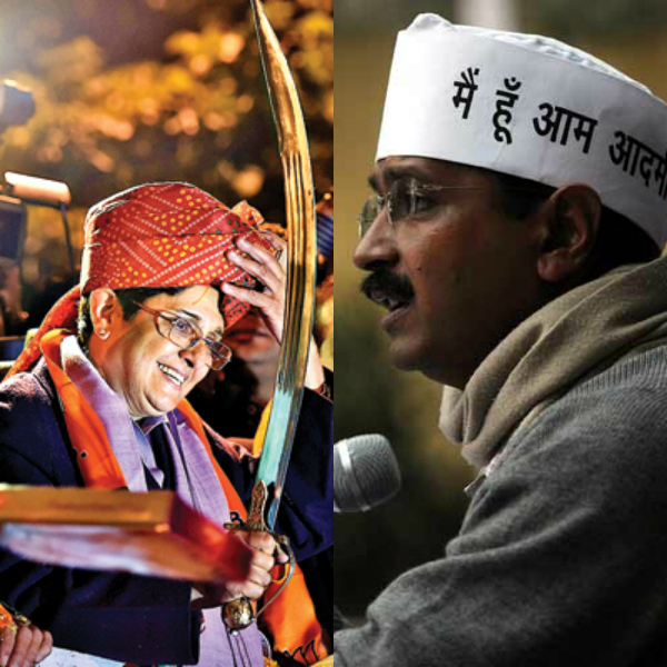 Delhi polls: Kiran Bedi, Arvind Kejriwal file nominations; Ajay.