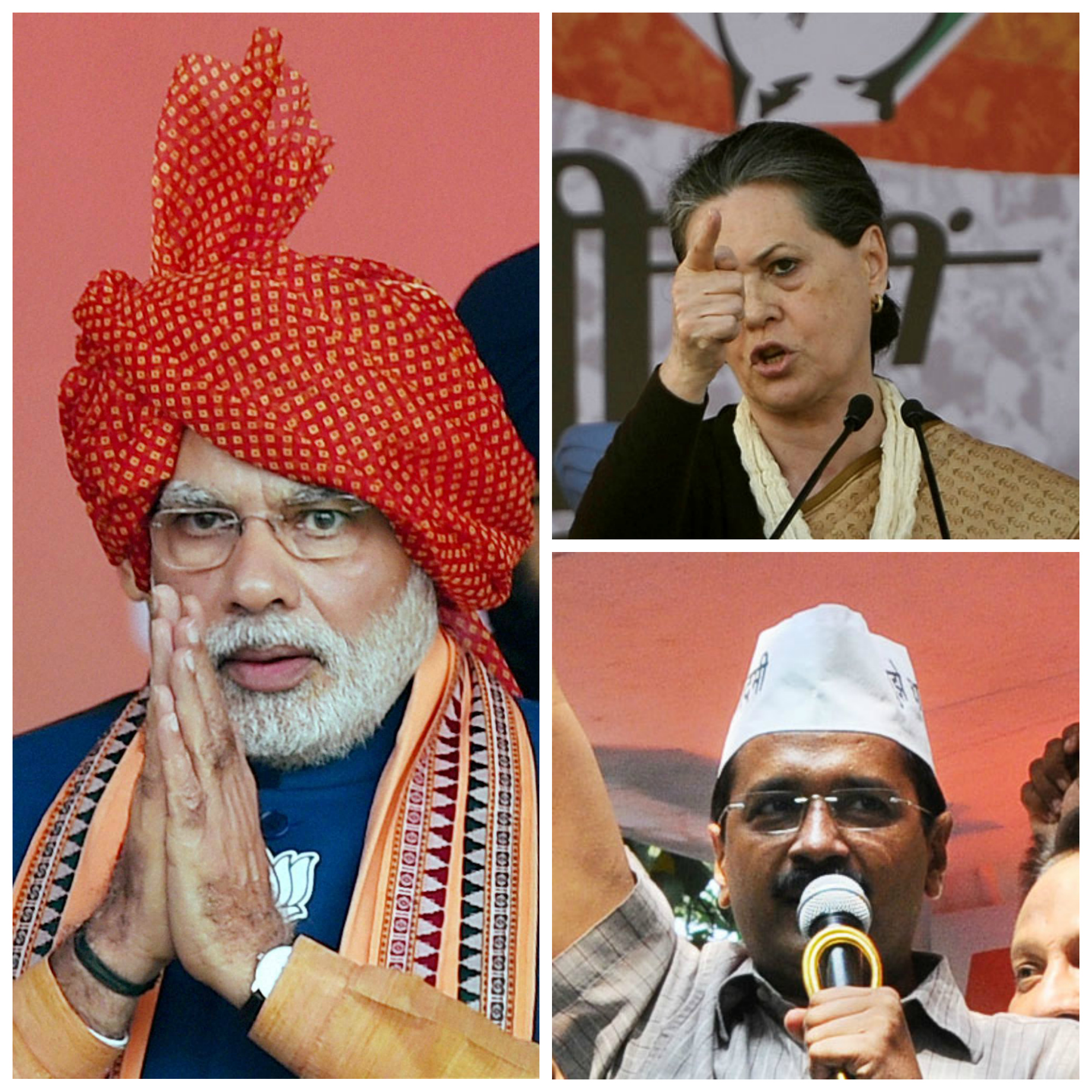 Delhi battle heats up: Modi, Sonia, Kejriwal trade charges against.