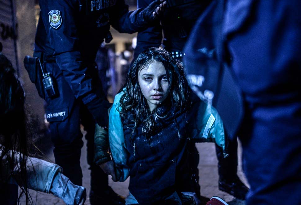 First Prize in Spot News Category by Bulent Kilic, Turkish photographer with AFP. The picture is of a girl wounded in a clash between police and protesters in Istanbul. First Prize in Spot News Category by Bulent Kilic, Turkish photographer with AFP. The picture is of a girl wounded in a clash between police and protesters in Istanbul.